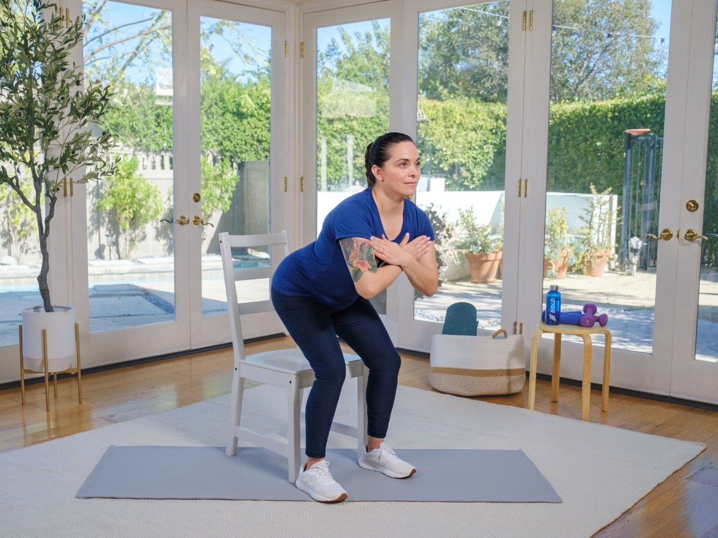 chair squat exercise progression